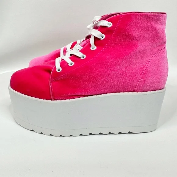 Privileged Batletta Platform Sneakers Velour SZ 10 Dolls Kills - Picture 11 of 12